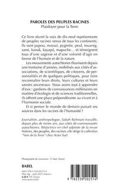 Paroles des peuples racines