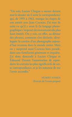 Correspondance Jean Cocteau et Lucien Clergue
