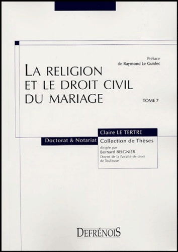 La religion et le droit civil du mariage
