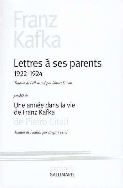Lettres à ses parents, 1922-1924