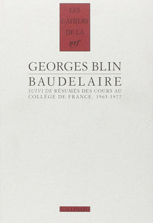 Baudelaire/Résumés des cours au Collège de France, 1965-1977