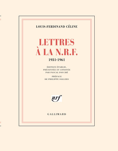 Lettres à la N.R.F., 1931-1961