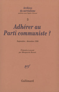 Adhérer au Parti communiste ?