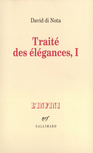 Traité des élégances, I