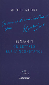 benjamin ou lettres sur l'inconstance