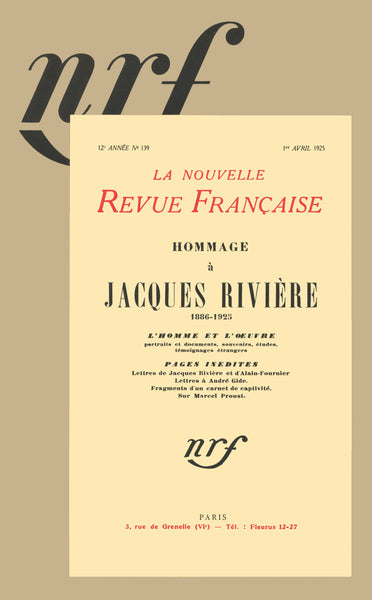 Hommage à Jacques Rivière