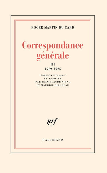 Correspondance générale