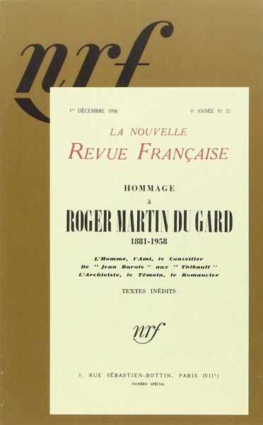 hommage à roger martin du gard
