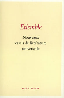 Nouveaux essais de littérature universelle