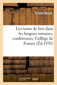 Les noms de lieu dans les langues romanes