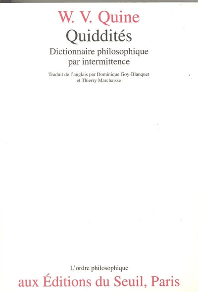 Quiddités. Dictionnaire philosophique par intermittence