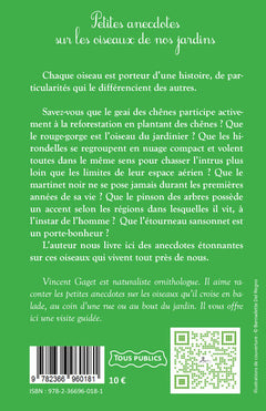 Petites anecdotes sur les oiseaux de nos jardins