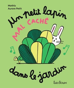 Un petit lapin mal caché dans le jardin