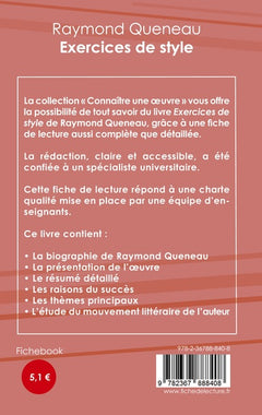 Fiche de lecture Exercices de style de Raymond Queneau (Analyse littéraire de référence et résumé complet)