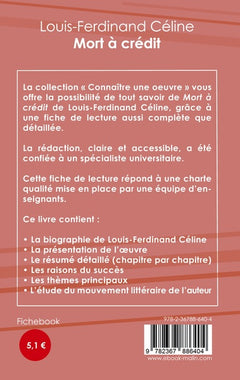 Fiche de lecture Mort à crédit de Louis-Ferdinand Céline