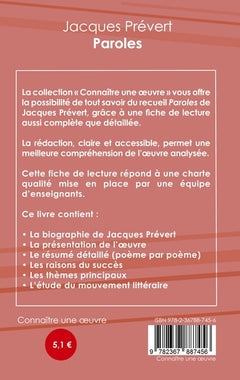 Fiche de lecture Paroles de Prévert