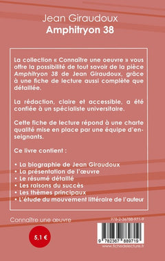 Fiche de lecture Amphitryon 38 de Jean Giraudoux (Analyse littéraire de référence et résumé complet)