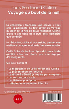 Fiche de lecture Voyage au bout de la nuit de Louis-Ferdinand Céline (Analyse littéraire de référence et résumé complet)