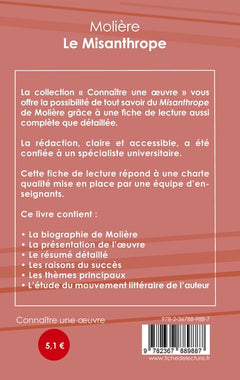 Fiche de lecture Le Misanthrope de Molière (Analyse littéraire de référence et résumé complet)