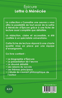 Fiche de lecture Lettre à Ménécée