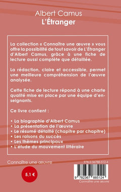 Fiche de lecture L'Étranger de Albert Camus (analyse littéraire de référence et résumé complet)