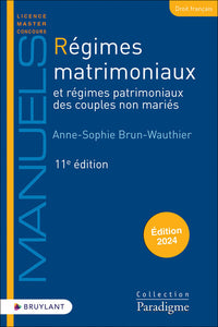 Régimes matrimoniaux et régimes patrimoniaux des couples non mariés