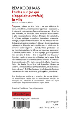 Études sur (ce qui s'appelait autrefois) la ville