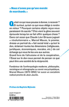 Essai sur le don: Forme et raison de l'échange dans les sociétés archaïques