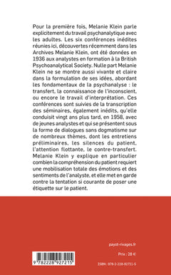 La Psychanalyse des adultes