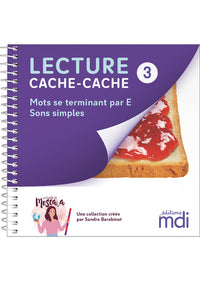 Lecture cache-cache - Livre 3 - Sons simples le "e" en fin de mot