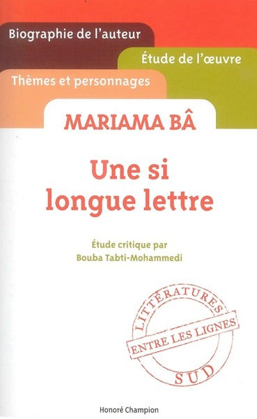Une si longue lettre