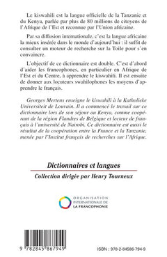 Dictionnaire kiswahili-français et français-kiswahili
