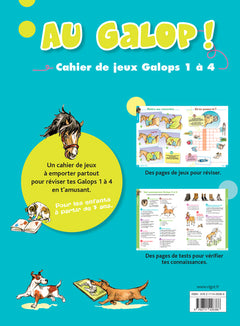Au galop ! Cahier de jeux galops 1 à 4