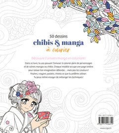 50 dessins chibis & manga à colorier