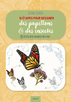 10 étapes pour dessiner des papillons et des insectes