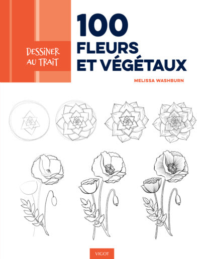 100 fleurs et végétaux au trait