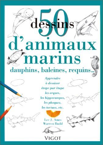 50 dessins d'animaux marins, dauphins, baleines, requins