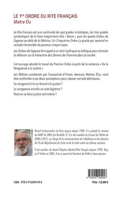 Le 1er ordre du rite français: Maitre Elu