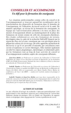Conseiller et accompagner: Un défi pour la formation des enseignants