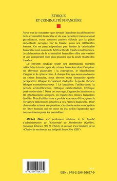 Ethique et criminalité financière