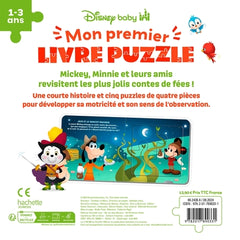 Disney Baby - Mon Premier livre puzzle - 4 pièces - Mickey et Minnie dans les contes