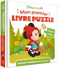 Disney Baby - Mon Premier livre puzzle - 4 pièces - Mickey et Minnie dans les contes