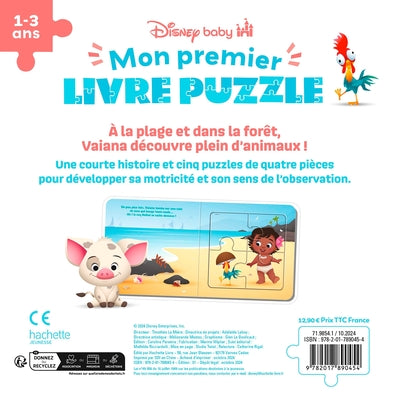 Mon Premier livre puzzle - Vaiana et les animaux