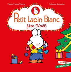 Petit lapin blanc fête Noël