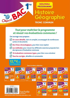 Objectif Bac Histoire-géographie Tronc commun 1re