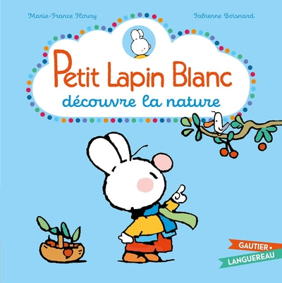 Petit lapin blanc découvre la nature
