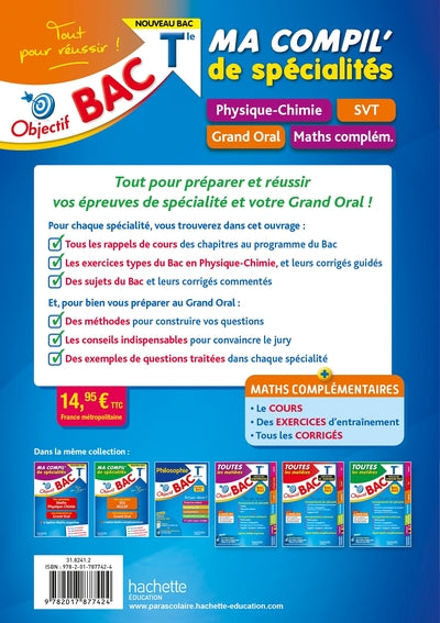 Objectif BAC Ma compil' de spécialités Physique-Chimie et SVT + Grand Oral + option Maths complément