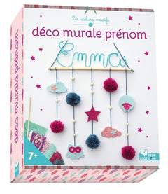 Déco murale Prénom - coffret avec accessoires