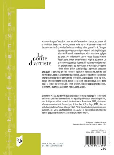 Le conte d'artiste en Europe au XIXe siècle