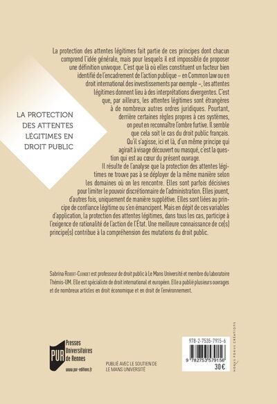 La protection des attentes légitimes en droit public